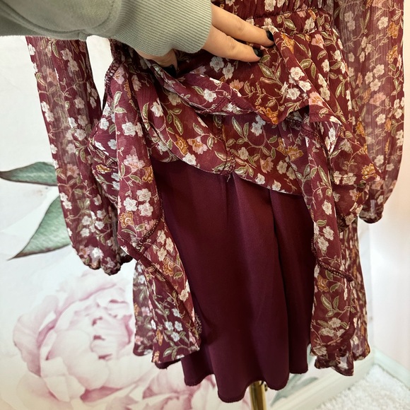 Floral Fall dress— size Medium - Picture 7 of 9